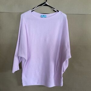 Cecelia bat wing pink knit top. Size M